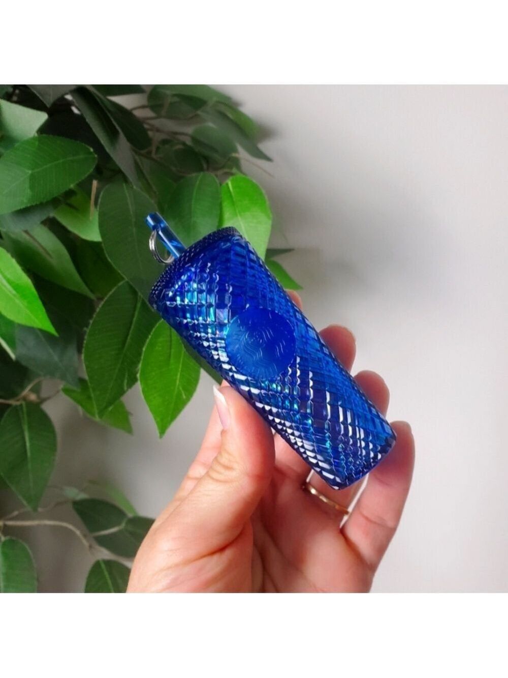 Starbucks Azure Jeweled Mini Tumbler Keychain Ornament Christmas